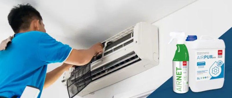 Split interior: limpieza de las bobinas del condensador y evaporador