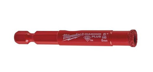 Broca Milwaukee Diamond Max 8 mm 1/4" Hex
