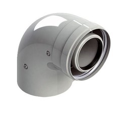 Codo coaxial 90º M/H para calderas de condensación