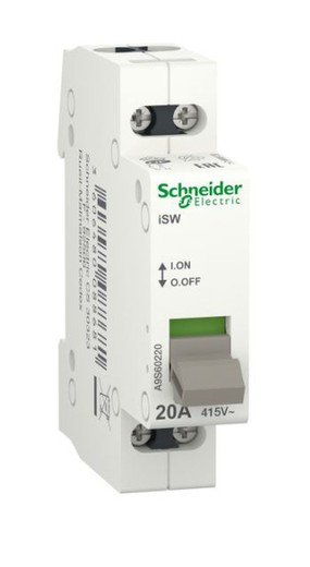 Interruptor Schneider Electric A9S60220 2P 20A 250V