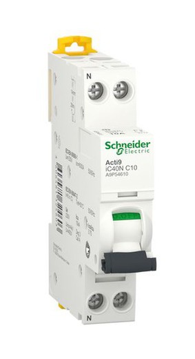 Magnetotérmico Schneider Electric A9P54610 IC40N 1P+N 10A Curva C