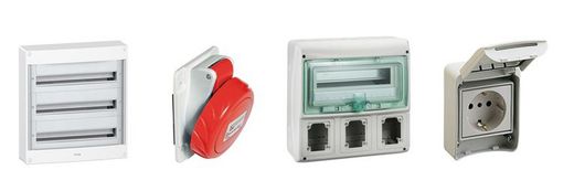 Enchufes, cajas y armarios