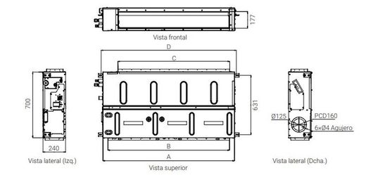 Aire acondicionado Fujitsu ACY100-KMT Conducto