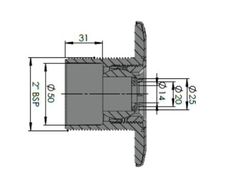 Astralpool 00295 Boquilla de impulsión Multiflow para enroscar