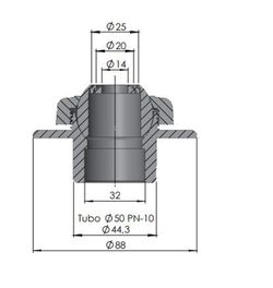Astralpool 24413 Boquilla de impulsión Multiflow para encolar