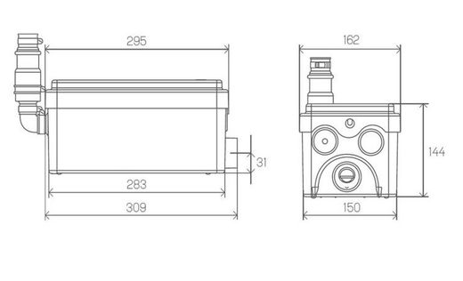 Bomba de evacuación Sanishower
