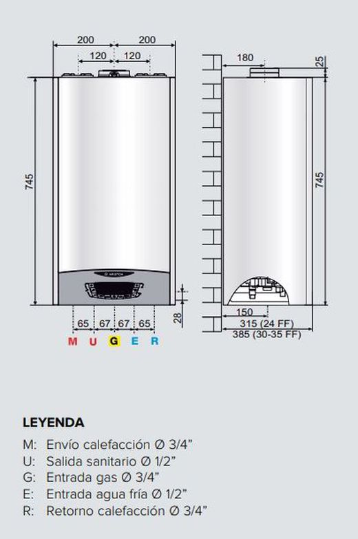 Caldera Ariston Clas One WiFi 35 mixta