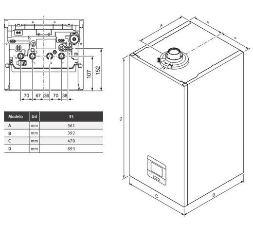 Caldera Saunier Duval Isofast MiConnect 35 + MiSet Radio