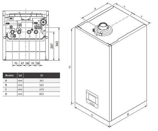Caldera Saunier Duval Isomax MiConnect 35 + MiSet Radio
