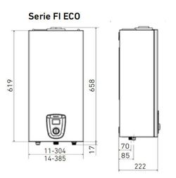 Calentador Baxi Serie FI Eco 11 litros Bajo Nox GN