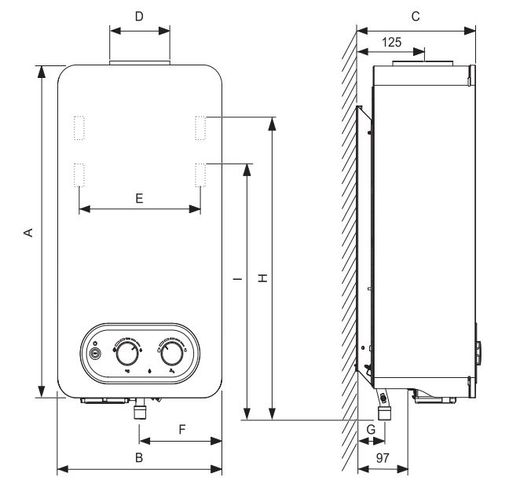 Calentador Bosch Therm 4200 T 4204 11 atmosférico gas butano