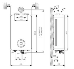 Calentador Bosch Therm 6600S 12 gas natural
