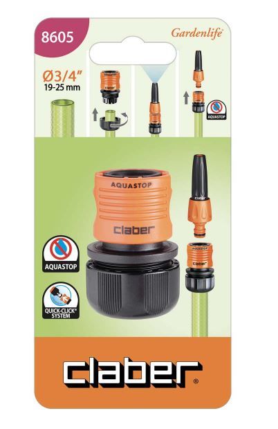 Claber 8605 Conector Aquastop 3/4"