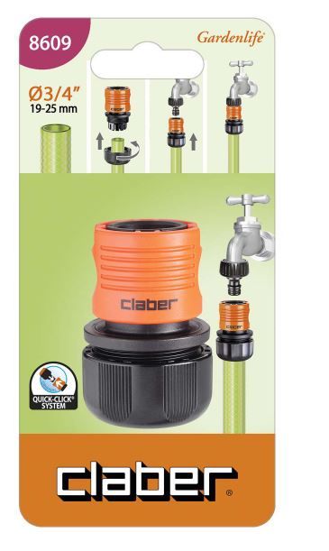 Claber 8609 Conector automático 3/4"