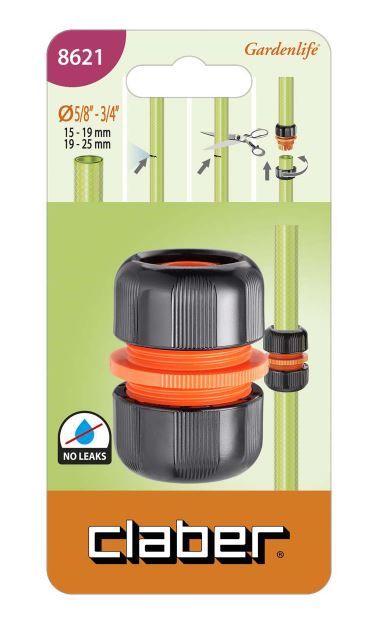 Claber 8621 Reparador manguera 3/4" - 5/8"