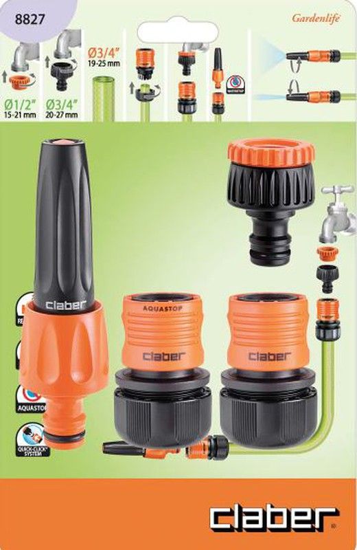 Claber 8827 Juego lanza + conector 3/4"
