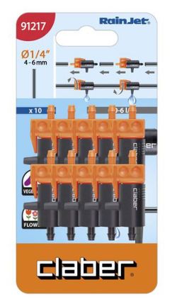 Claber 91217 Gotero regulable en línea 0-6 l/h