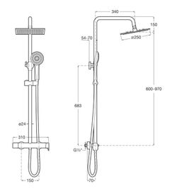 Columna de ducha monomando Roca Vega Plus Square