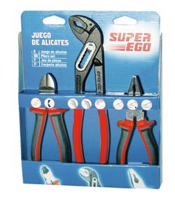 Conjunto tenaza canal + 2 alicates Super-Ego