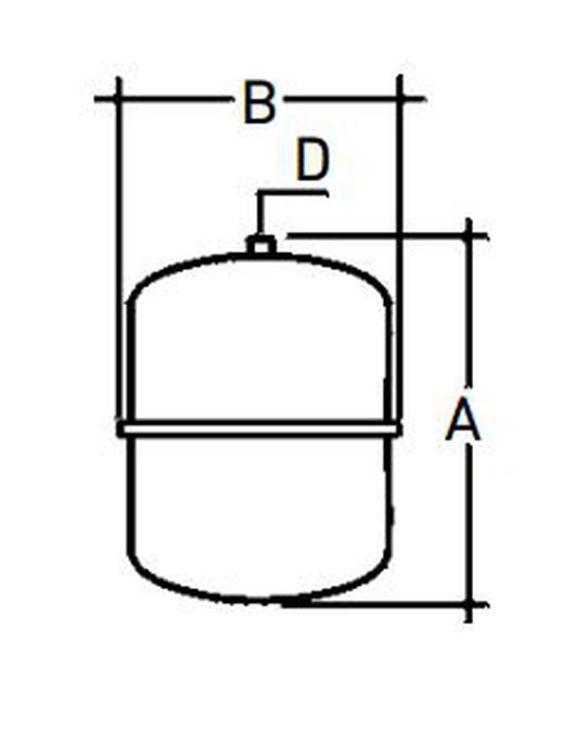 Vaso de expansión Baxi Vasoflex/S de 8 litros para ACS