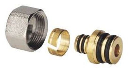 Detentor escuadra Orkli 1/2" + conexión multicapa 16x2 para radiador