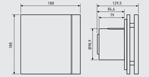 Extractor de baño S&P Silent-100 CRZ Design