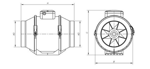 Extractor tubular Sodeca Neolineo-125