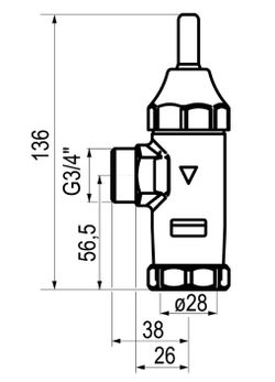 Fluxor Presto 1000 M 3/4" para inodoro