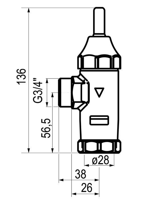 Fluxor Presto 1000 M 3/4" para inodoro