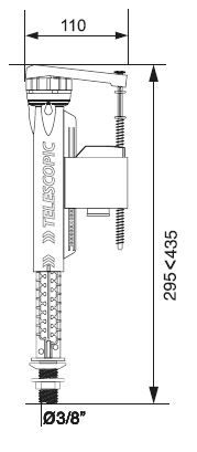 Grifo flotador Cabel servo-válvula inferior