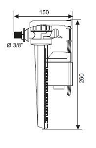 Grifo flotador Cabel servo-válvula lateral