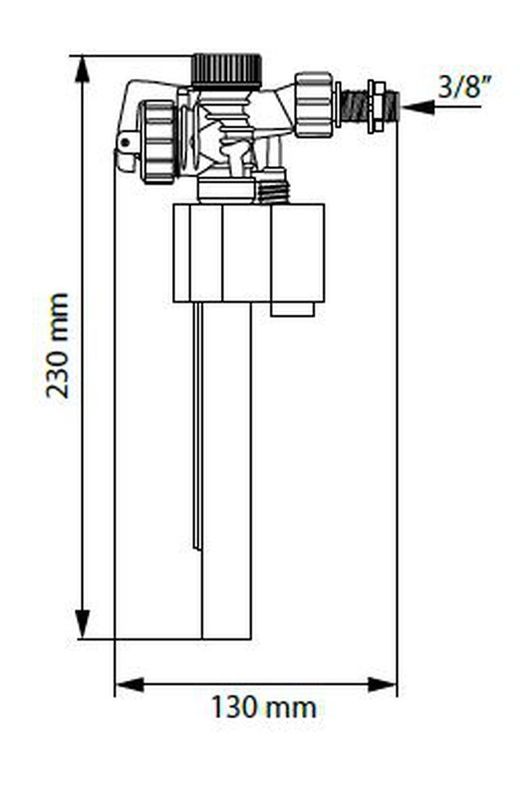 Grifo flotador Wirquin F90 servo-válvula lateral