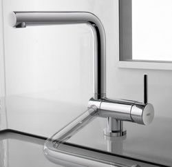 Grifo monomando de cocina Top-Tres 130335 con caño abatible