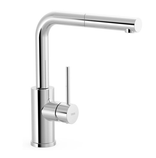 Grifo monomando de cocina Top-Tres 162437 con caño extraíble
