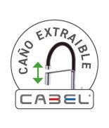 Grifo monomando fregadero Cabel Slim negro