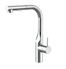 Grifo monomando repisa Roca Glera caño recto giratorio y ducha extraíble