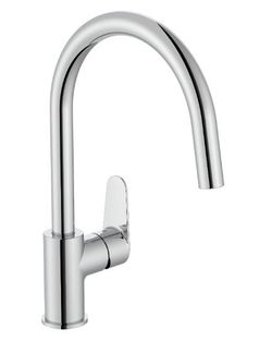 Grifo monomando repisa Roca Victoria Plus caño alto giratorio