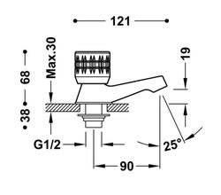Grifo TRES ESE-23 123100C de 1 agua para lavabo
