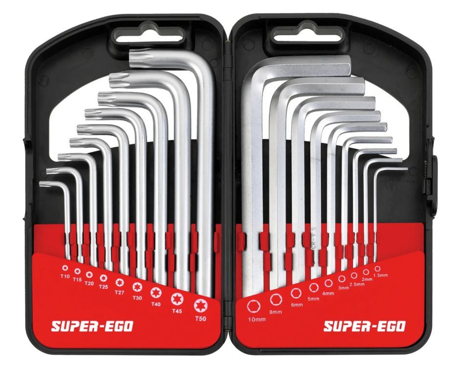 Juego Super-Ego 9 llaves Allen + 9 llaves Torx