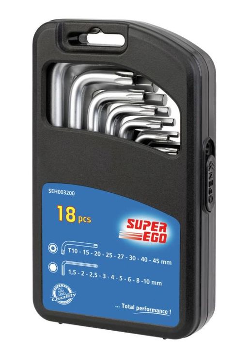 Juego Super-Ego 9 llaves Allen + 9 llaves Torx