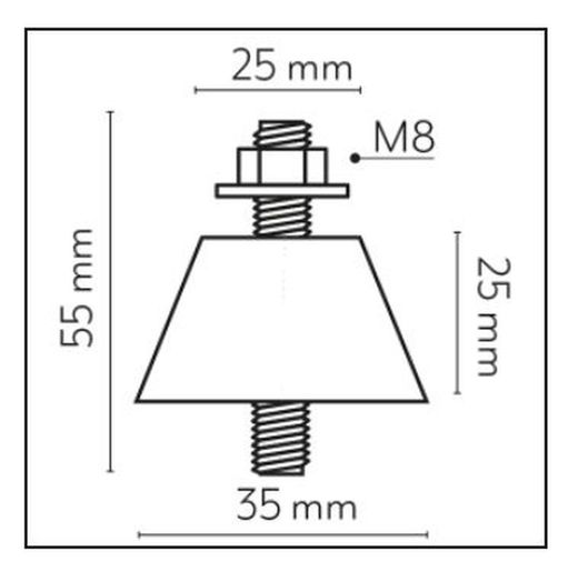 Kit antivibrantes hasta 50 kgs para soporte