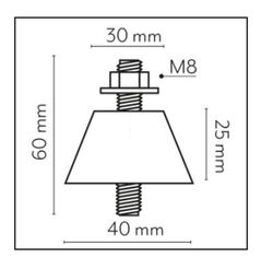 Kit antivibrantes hasta 80 kgs para soporte