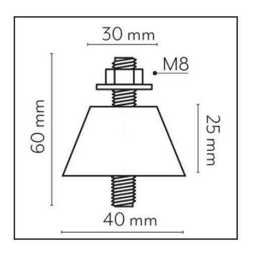 Kit antivibrantes hasta 80 kgs para soporte