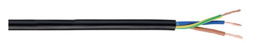 Manguera negra H05VV-F 2x1 mm2. Rollo 100 m.