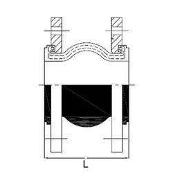Manguito antivibratorio simple onda tipo brida DN80
