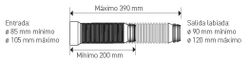 Manguito WC extensible Cabel