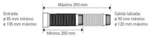 Manguito WC extensible Cabel