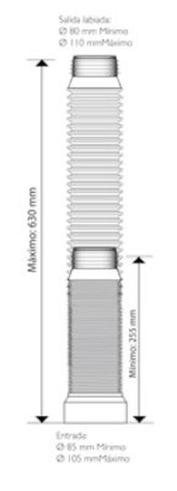 Manguito WC Wirquin extensible RWBE 1400 L