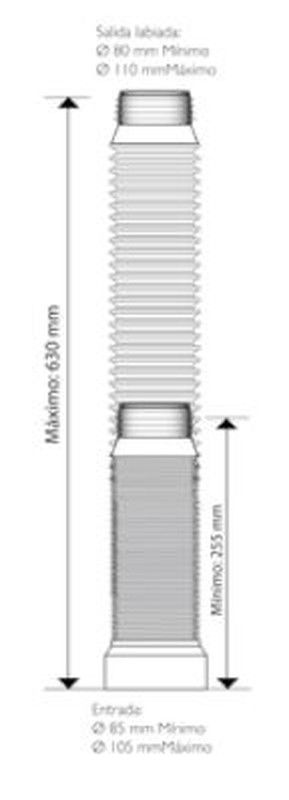 Manguito WC Wirquin extensible RWBE 1400 L