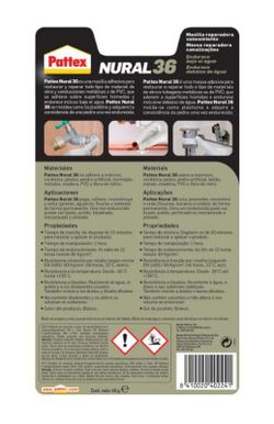 Masilla reparadora para saneamiento Pattex Nural 36